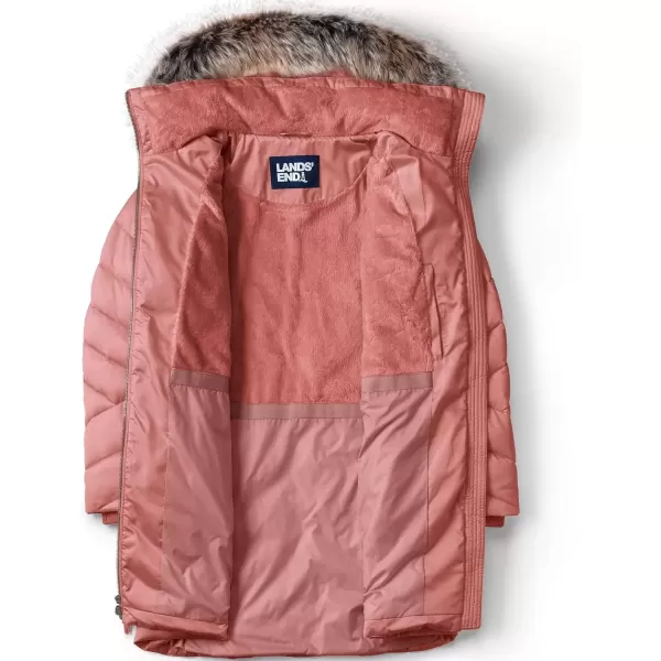 imageLands End Womens Insulated Cozy Fleece Lined Primaloft CoatDark Rose Clay