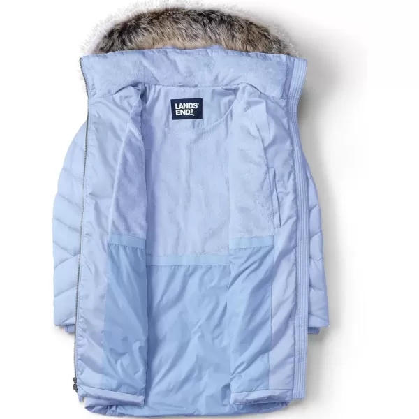 imageLands End Womens Insulated Cozy Fleece Lined Primaloft CoatLight Cornflower