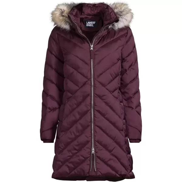 imageLands End Womens Insulated Cozy Fleece Lined Primaloft CoatMidnight Plum