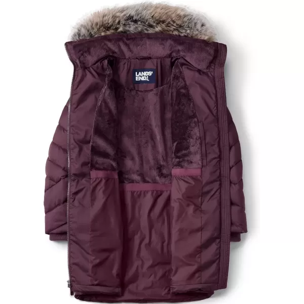 imageLands End Womens Insulated Cozy Fleece Lined Primaloft CoatMidnight Plum