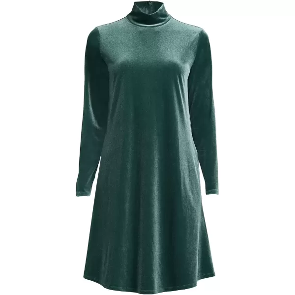 imageLands End Womens Long Sleeve Velvet Turteneck DressDeep Balsam