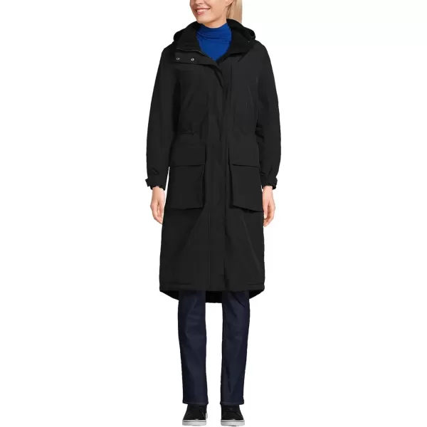 imageLands End Womens Squall Waterproof Insulated Winter Stadium CoatBlack