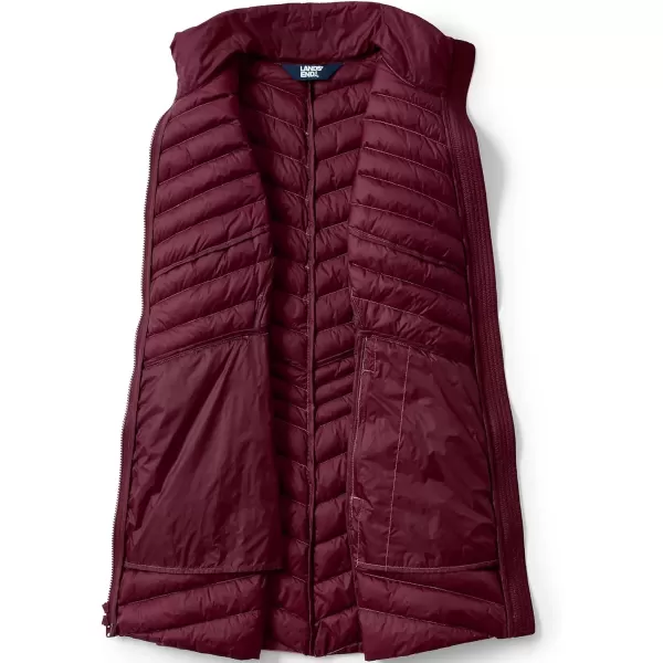 imageLands End Womens Ultralight Packable Down VestRich Burgundy