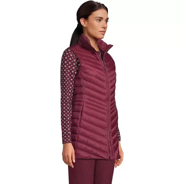 imageLands End Womens Ultralight Packable Down VestRich Burgundy