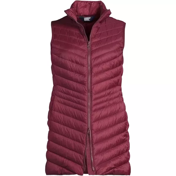 imageLands End Womens Ultralight Packable Down VestRich Burgundy