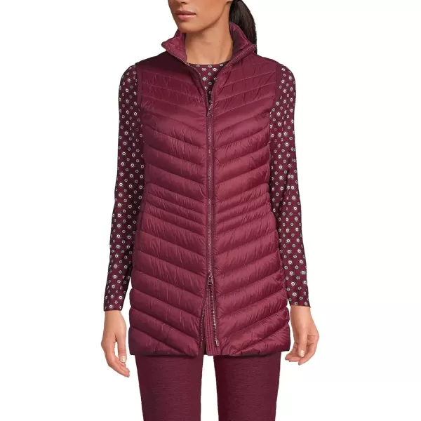 imageLands End Womens Ultralight Packable Down VestRich Burgundy