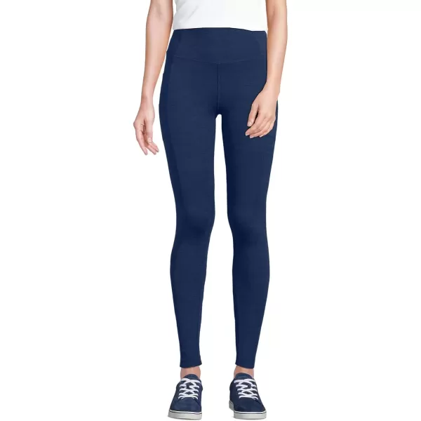 imageLands End Womens Active High Impact Pocket LeggingsVintage Indigo Heather