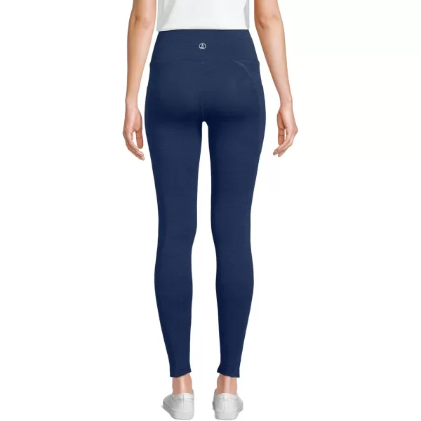 imageLands End Womens Active High Impact Pocket LeggingsVintage Indigo Heather