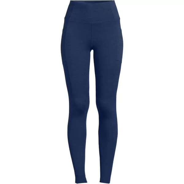 imageLands End Womens Active High Impact Pocket LeggingsVintage Indigo Heather