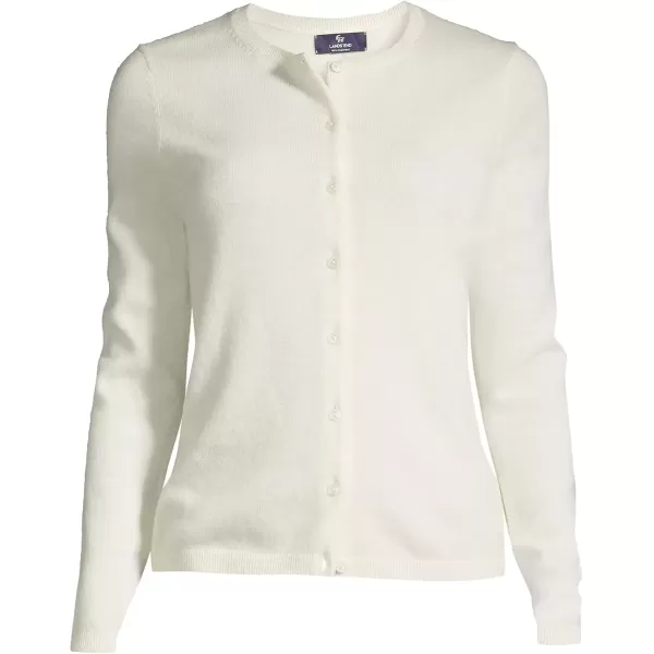 imageLands End Womens Cashmere Cardigan SweaterFresh Ivory