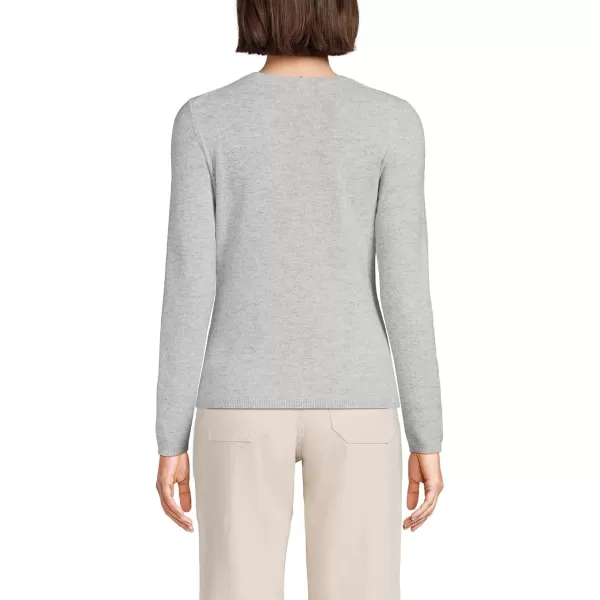 imageLands End Womens Cashmere Cardigan SweaterLight Gray Heather