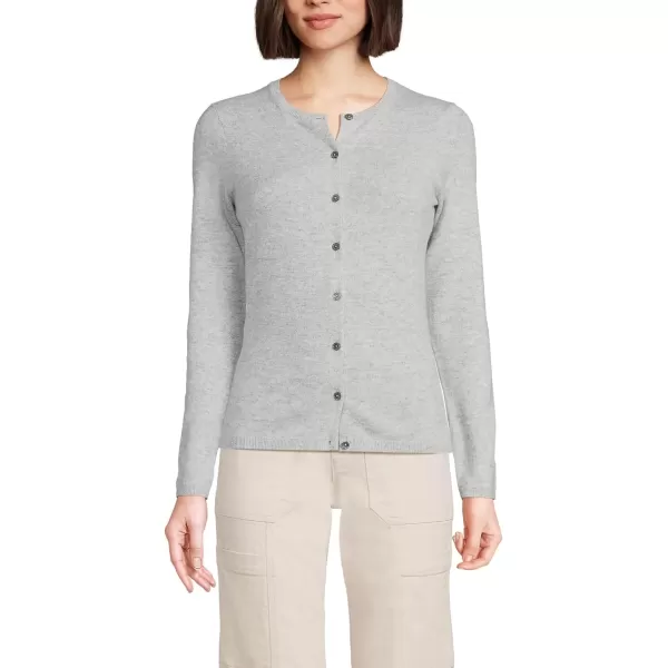 imageLands End Womens Cashmere Cardigan SweaterLight Gray Heather