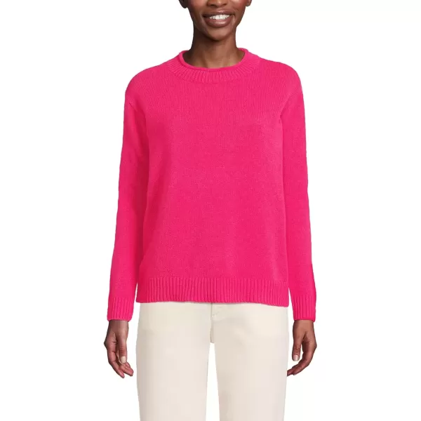 imageLands End Womens Cashmere Easy Fit Crew Neck SweaterHot Pink