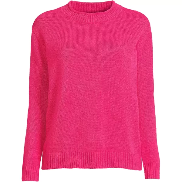 imageLands End Womens Cashmere Easy Fit Crew Neck SweaterHot Pink