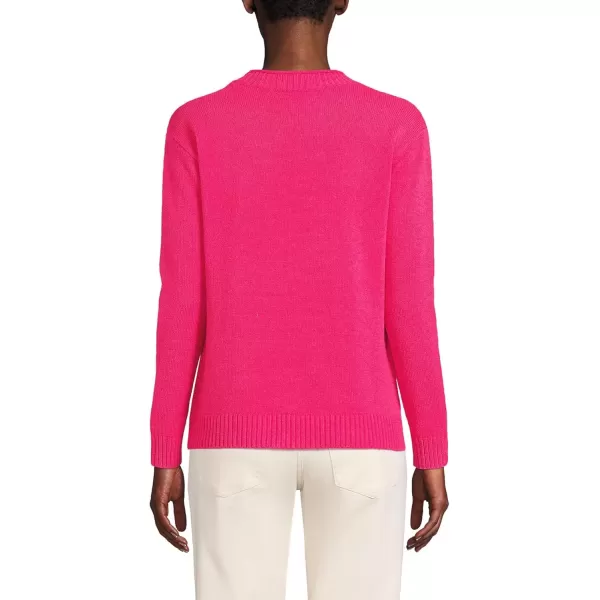 imageLands End Womens Cashmere Easy Fit Crew Neck SweaterHot Pink