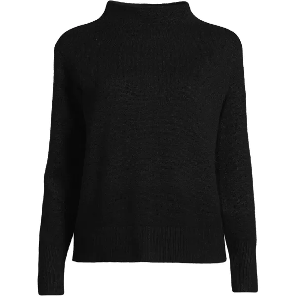 imageLands End Womens Cashmere Funnel Neck SweaterBlack