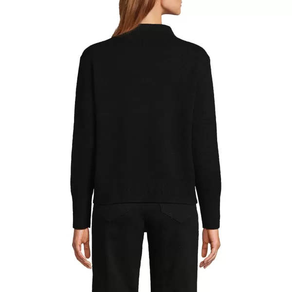 imageLands End Womens Cashmere Funnel Neck SweaterBlack