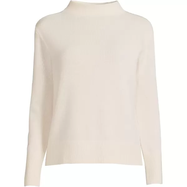 imageLands End Womens Cashmere Funnel Neck SweaterFresh Ivory