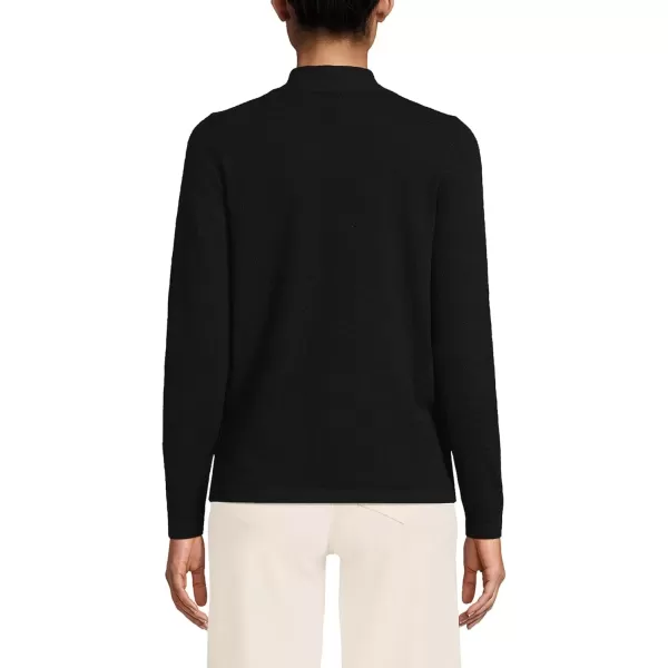 imageLands End Womens Cashmere Long Sleeve Wrap SweaterBlack