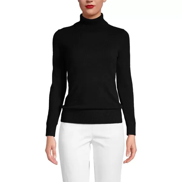 imageLands End Womens Cashmere Turtleneck SweaterBlack