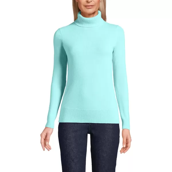 imageLands End Womens Cashmere Turtleneck SweaterPale Aqua Ice