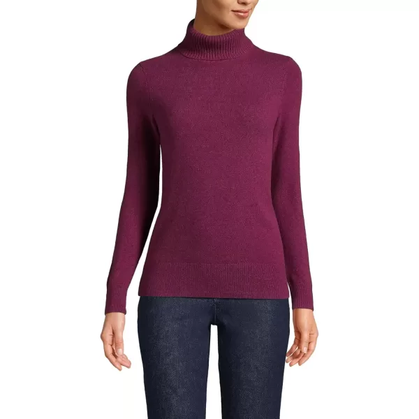 imageLands End Womens Cashmere Turtleneck SweaterRaspberry Wine Heather