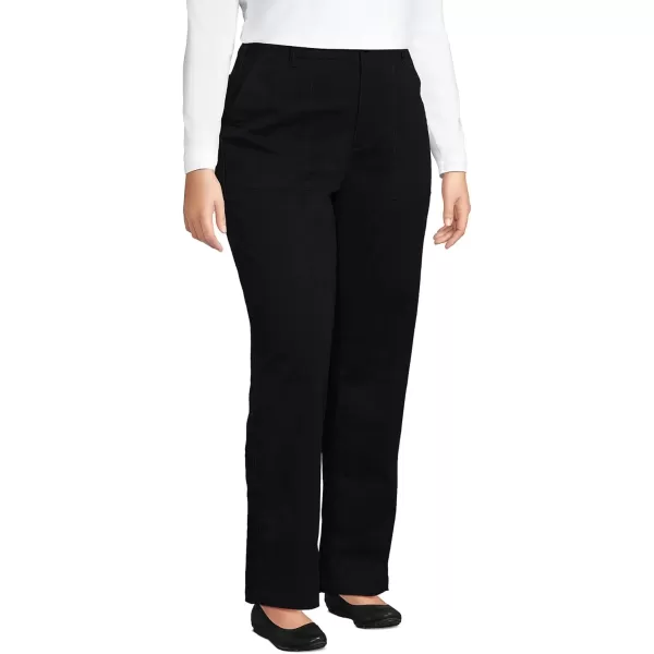 imageLands End Womens High Rise Chino Utility PantsBlack