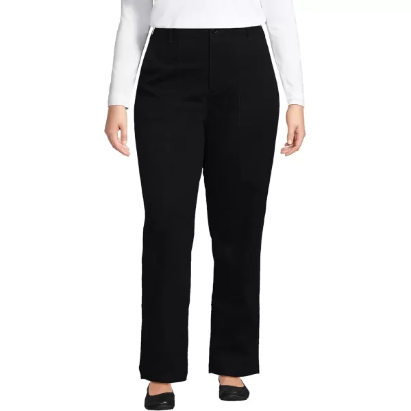 imageLands End Womens High Rise Chino Utility PantsBlack