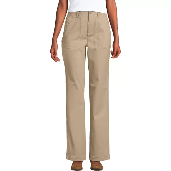 imageLands End Womens High Rise Chino Utility PantsDesert Tan