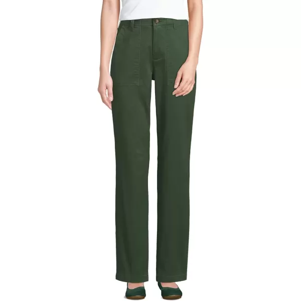 imageLands End Womens High Rise Chino Utility PantsEstate Green