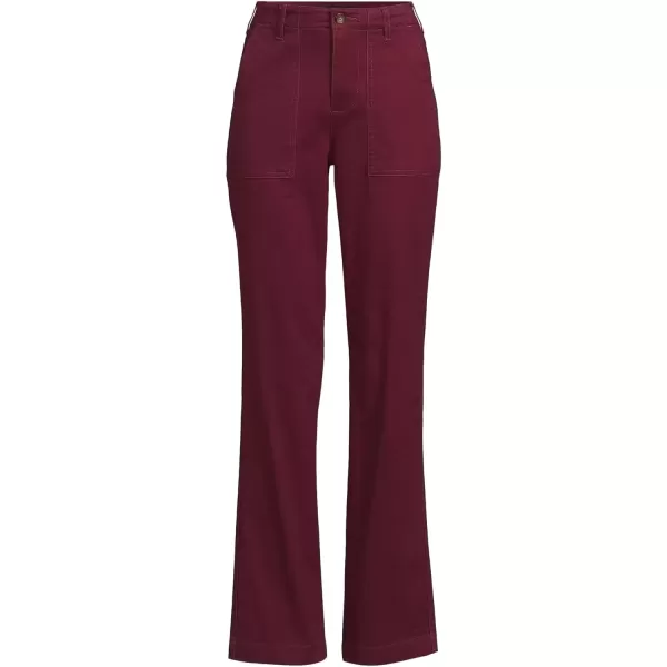 imageLands End Womens High Rise Chino Utility PantsRich Burgundy