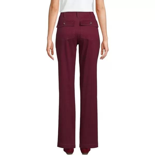 imageLands End Womens High Rise Chino Utility PantsRich Burgundy