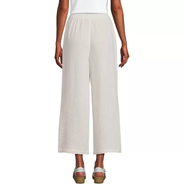 imageLands End Womens High Rise Gauze Crop PantsIvory