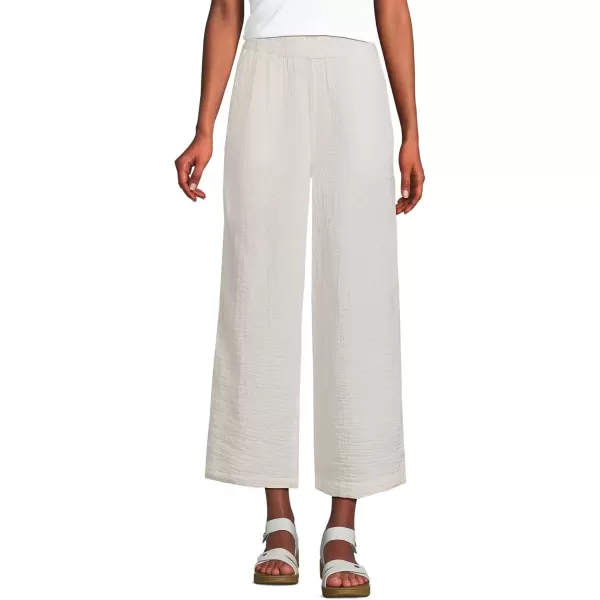 imageLands End Womens High Rise Gauze Crop PantsIvory