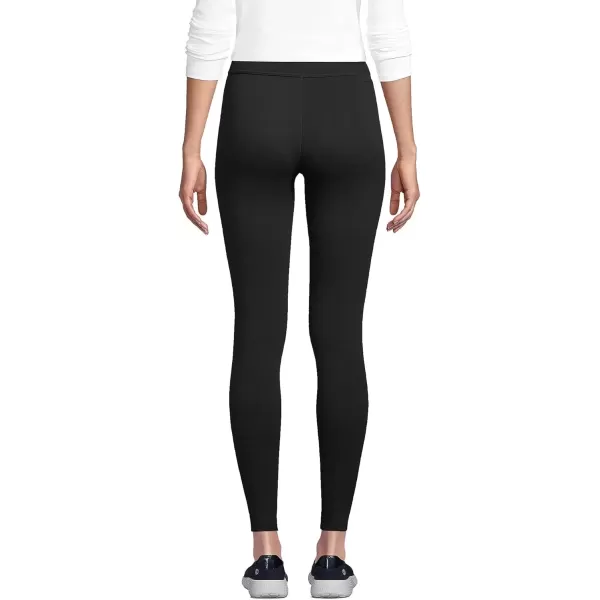 imageLands End Womens High Rise Serious Sweats FleeceLined Pocket LeggingsBlack