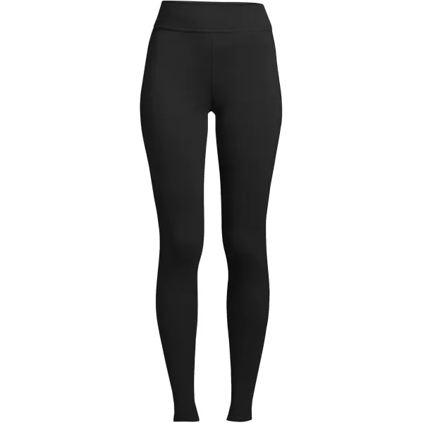 imageLands End Womens High Rise Serious Sweats FleeceLined Pocket LeggingsBlack