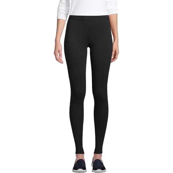 imageLands End Womens High Rise Serious Sweats FleeceLined Pocket LeggingsBlack