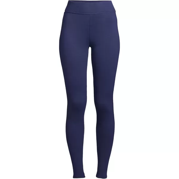 imageLands End Womens High Rise Serious Sweats FleeceLined Pocket LeggingsDeep Sea Navy