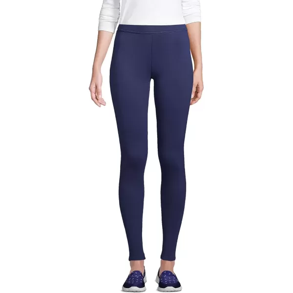 imageLands End Womens High Rise Serious Sweats FleeceLined Pocket LeggingsDeep Sea Navy