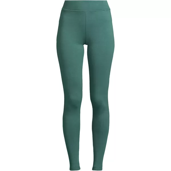 imageLands End Womens High Rise Serious Sweats FleeceLined Pocket LeggingsWashed Evergreen