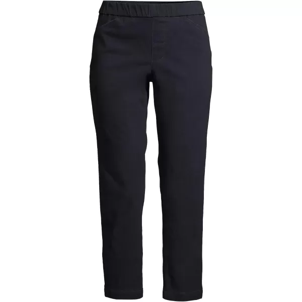 imageLands End Womens Mid Rise Pull On Chino Crop PantsBlack