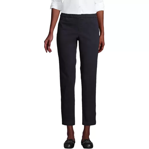 imageLands End Womens Mid Rise Pull On Chino Crop PantsBlack