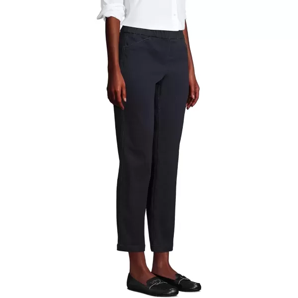 imageLands End Womens Mid Rise Pull On Chino Crop PantsBlack