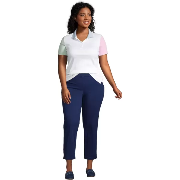 imageLands End Womens Mid Rise Pull On Chino Crop PantsDeep Sea Navy