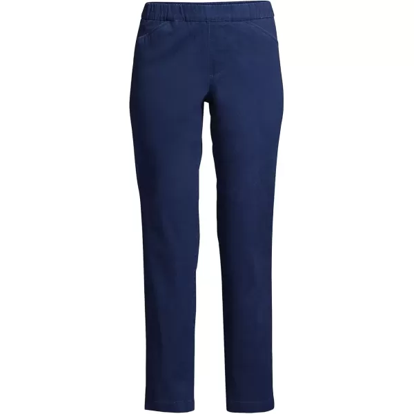 imageLands End Womens Mid Rise Pull On Chino Crop PantsDeep Sea Navy