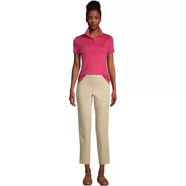 imageLands End Womens Mid Rise Pull On Chino Crop PantsDesert Tan