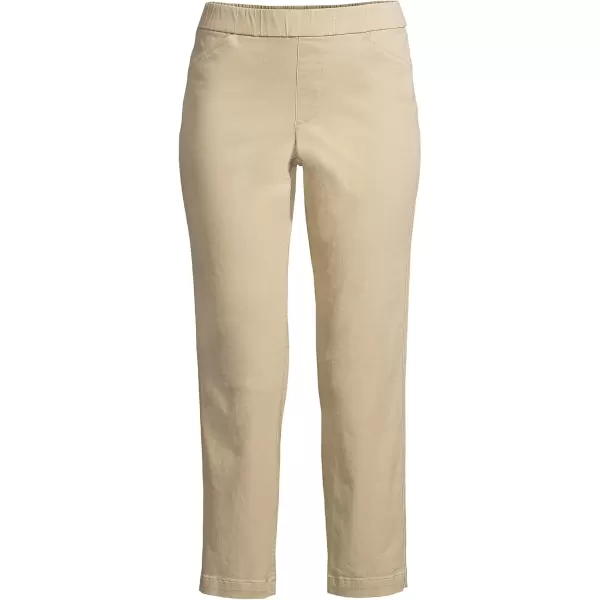 imageLands End Womens Mid Rise Pull On Chino Crop PantsDesert Tan