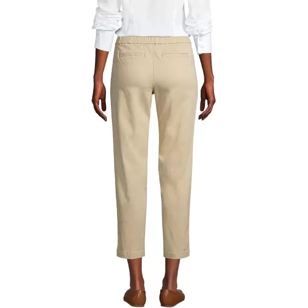 imageLands End Womens Mid Rise Pull On Chino Crop PantsDesert Tan