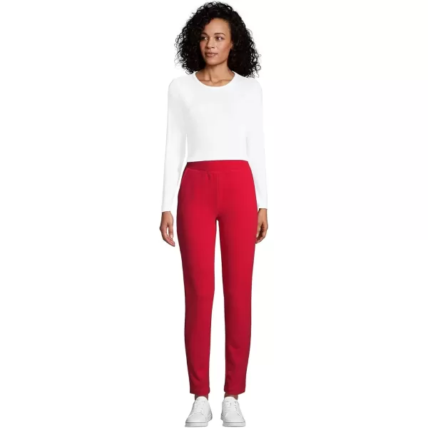 imageLands End Womens Serious Sweats Ankle Length SweatpantsRich Red