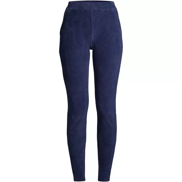 imageLands End Womens Sport Knit High Rise Corduroy LeggingsDeep Sea Navy